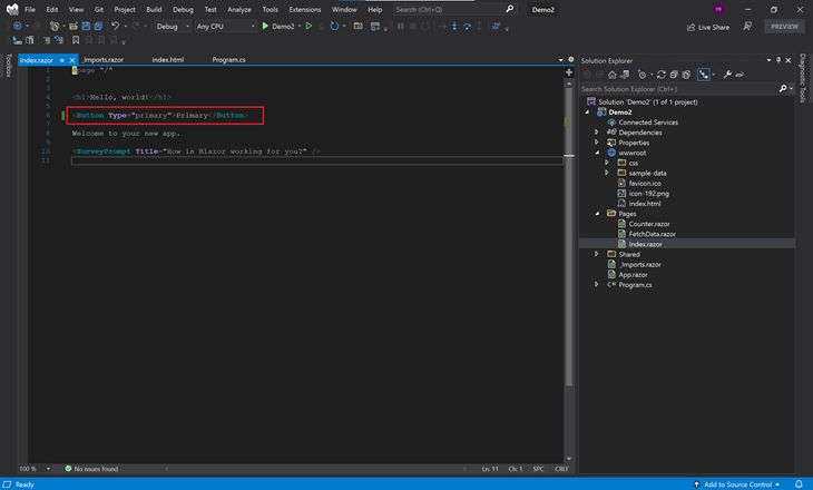 Build Blazor WebAssembly with Ant Design